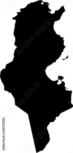 Obraz Tunisia map (Mercator projection)