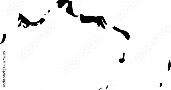 Obraz Turks and Caicos Is map (Mercator projection)