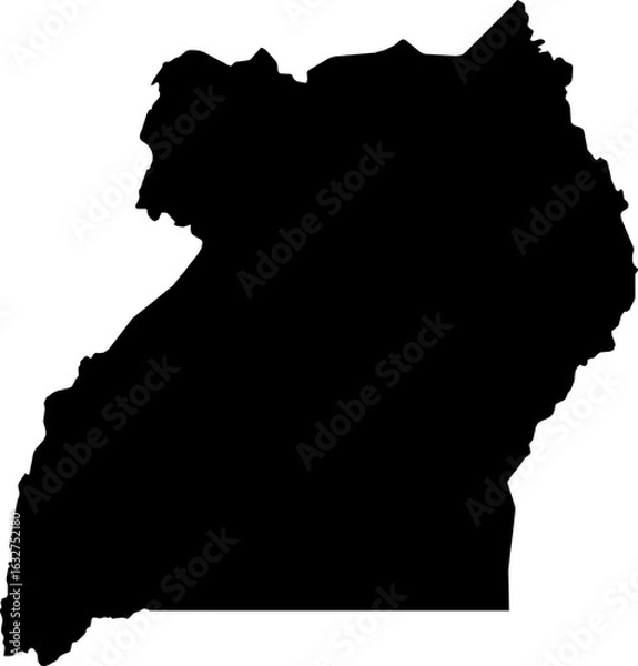 Obraz Uganda map (Mercator projection)