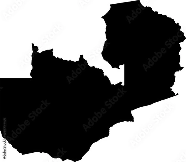 Obraz Zambia map (Mercator projection)