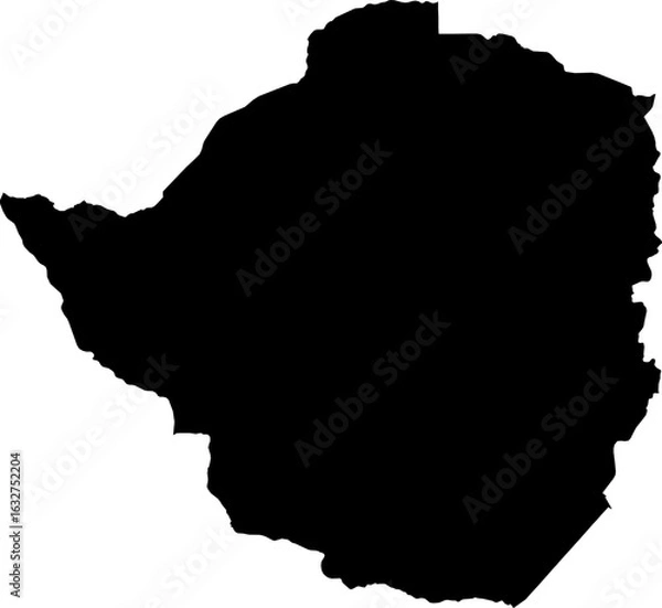 Obraz Zimbabwe map (Mercator projection)