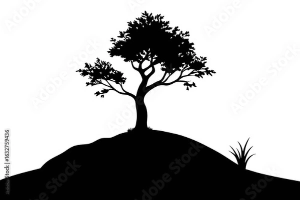 Fototapeta Tree silhouette vector