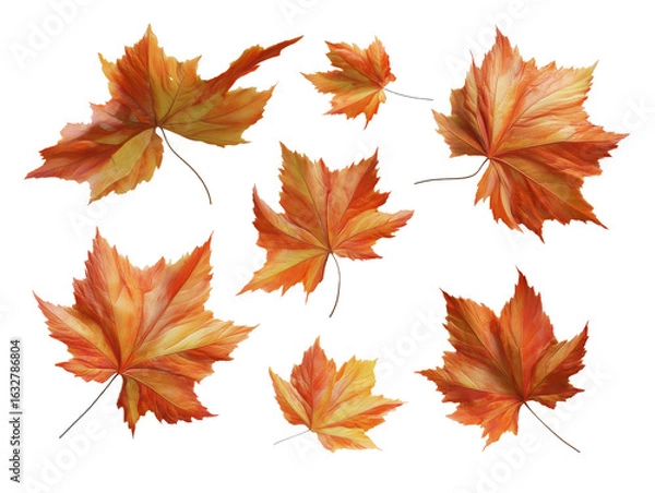 Obraz Maple leaf collection transparent background