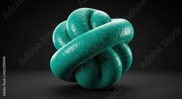 Fototapeta Teal Knotted Form