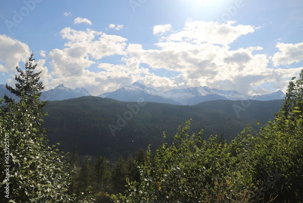 Obraz Canadian mountain landscape with clouds 