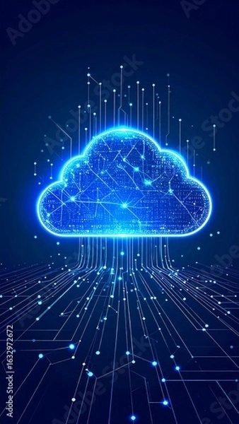 Obraz Futuristic cloud computing graphic (1)
