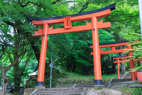 Fototapeta 有子山稲荷神社　出石城