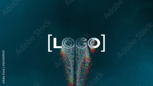 Obraz Particle Disintegration Logo