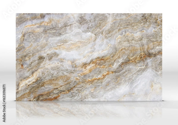Fototapeta White gold Onyx marble tile texture