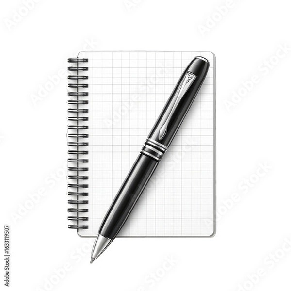 Fototapeta A notebook with a pen
