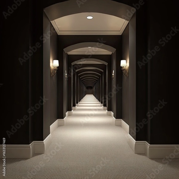 Fototapeta Endless Hallway Perspective