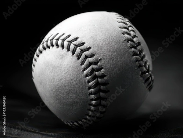 Obraz White Baseball Close-up