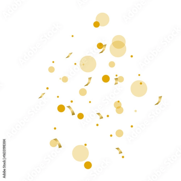 Obraz Golden bokeh light with confetti explosion 