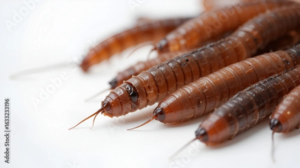 Obraz Worms isolated on a white background close-up.