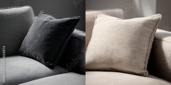 Obraz Luxurious Pillows on Modern Sofa