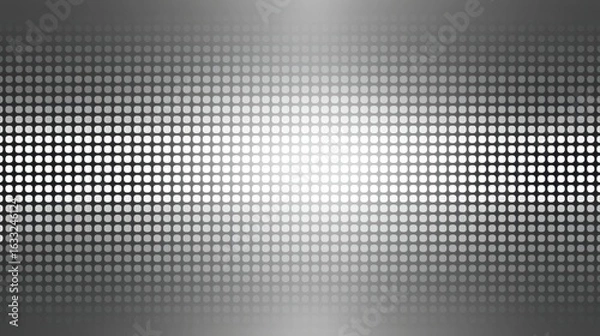 Fototapeta Retro Pixelated Matrix Effect with Strip Border Design in Grayscale