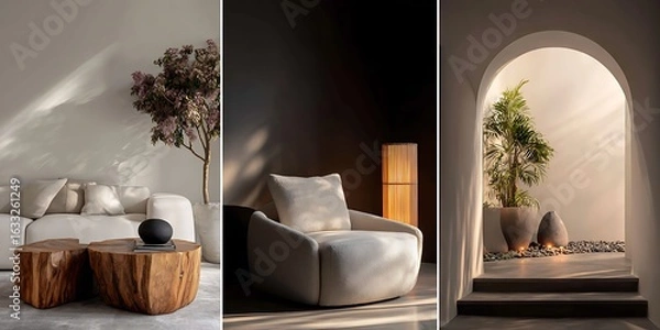 Obraz Modern Interior Design with Natural Elements
