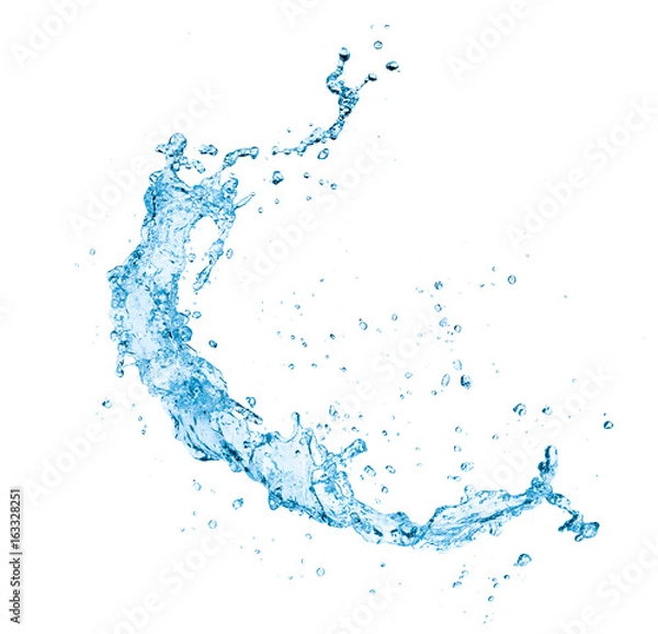 Fototapeta water splash isolated on white background