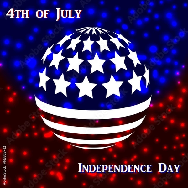 Fototapeta Abstract background with the flag of America