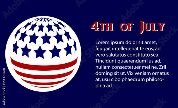 Fototapeta Abstract background with the flag of America