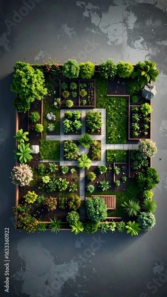 Fototapeta Elevated Garden Design: A Contemporary Approach to Urban Green Spaces