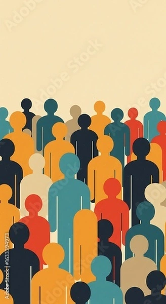 Fototapeta 集合、多様性、人々、グラフィック、イラスト
