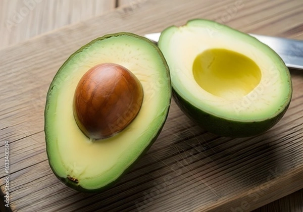 Obraz avocado on wooden table