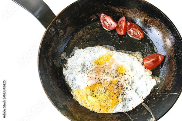 Fototapeta Fried eggs in pan