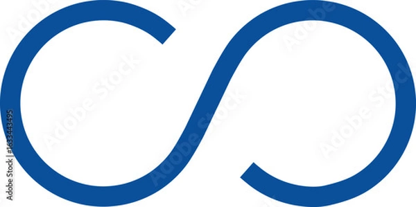 Obraz 無限大の青色のアイコンデザイン、単体
Infinity blue icon design, single