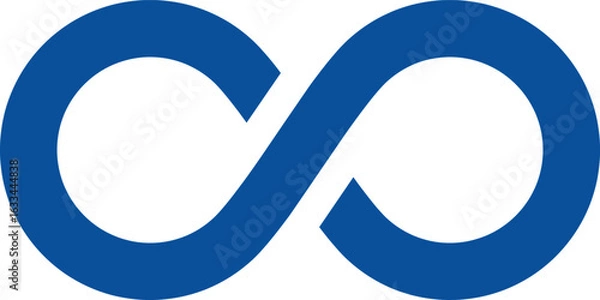 Obraz 無限大の青色のアイコンデザイン、単体
Infinity blue icon design, single