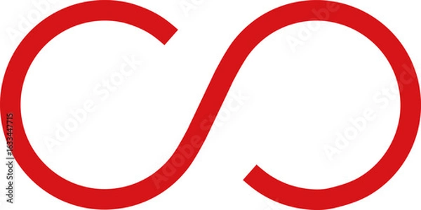 Obraz 無限大の赤色のアイコンデザイン、単体
Infinity red icon design, single