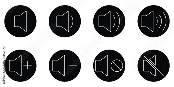 Fototapeta Volume Control Icon vector set.