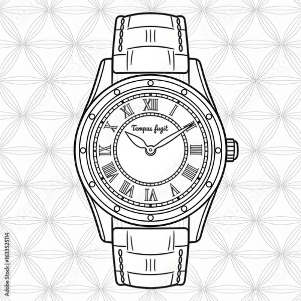 Obraz vector illustration of a watch