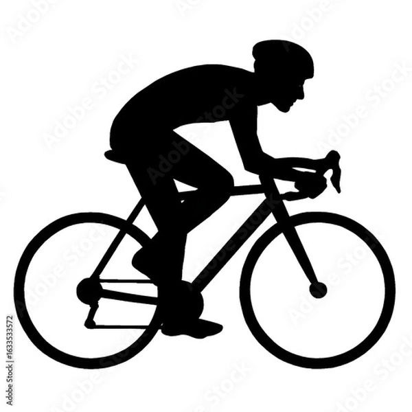 Obraz cyclist silhouette vector