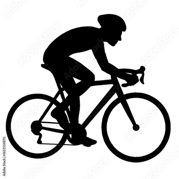 Obraz cyclist silhouette vector
