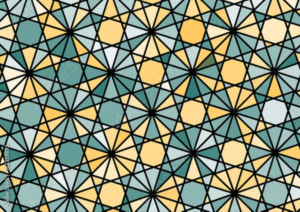 Fototapeta Abstract background imitating a multicolored windmill