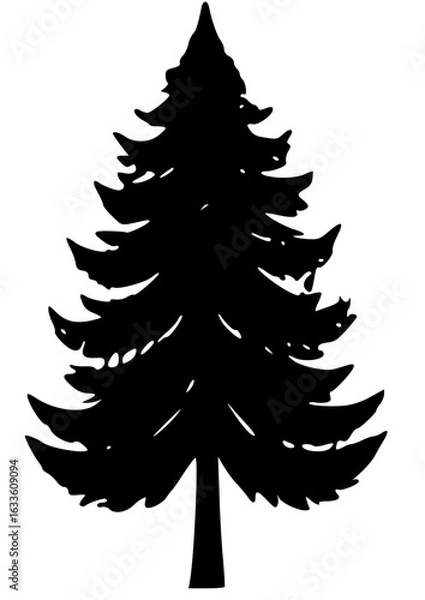 Obraz christmas tree silhouette