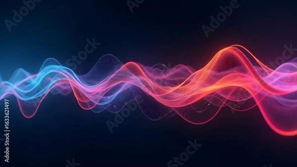 Fototapeta Colorful Abstract Light Wave – Futuristic Energy Flow Background