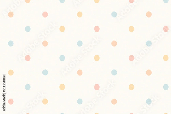 Fototapeta Pastel polka dot pattern perfect for backgrounds, textiles, or adding a playful touch to designs