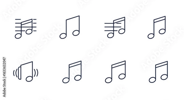 Fototapeta Music note symbols pattern graphic design