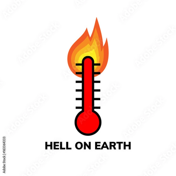 Obraz temperature icon, vector clip art