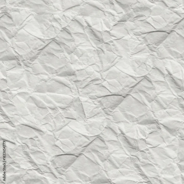 Obraz Crumpled texture white seamless background ideal for creative projects and design applications