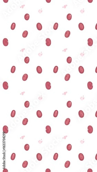 Obraz Cute,  pink and red,  dotted pattern