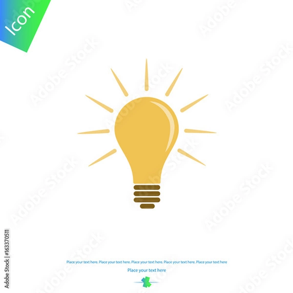 Obraz Light bulb vector icon