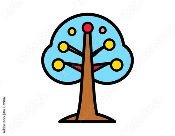 Obraz Colorful stylized tree graphic
