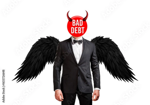 Obraz man in suit bad debit