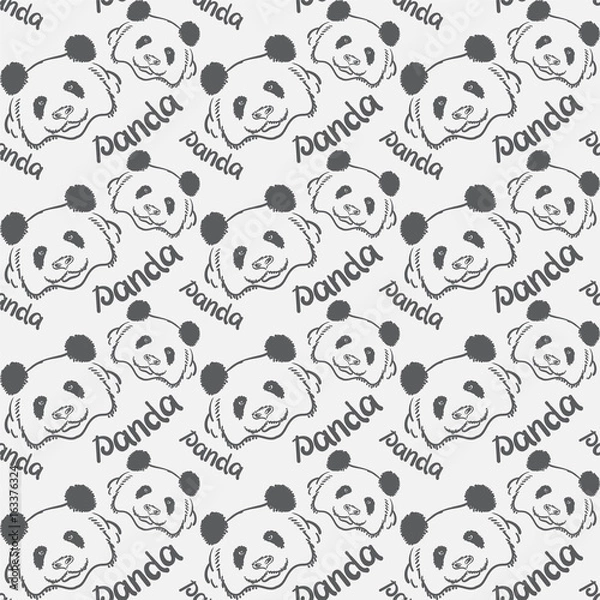 Fototapeta Seamless pattern. Panda