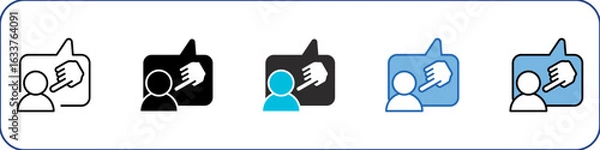 Obraz Prejudice Icon Pack Multistyle Illustration