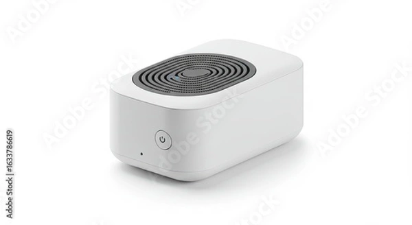 Obraz White Air Purifier with Gray Circular Grill