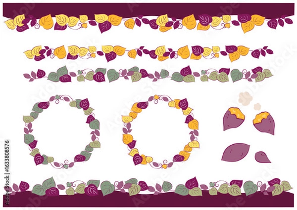 Obraz 秋のさつまいもフレーム